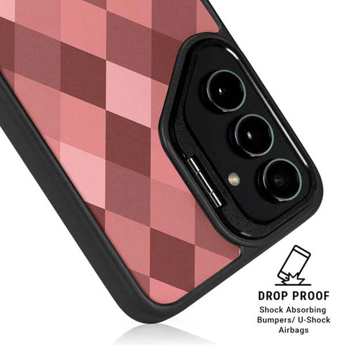 Autumn Red Geometric Galaxy S25 Kickstand Case